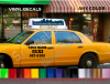 CUSTOM TEXT Taxi Cab Decal Set